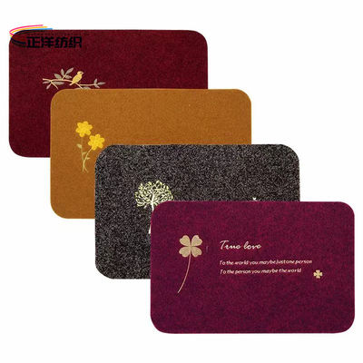 16"X24" Multicolor Entrance Door Mats Non Slip TPR Latex Backing 200gsm Clean Step Mat