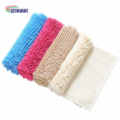 16"X24" Door Carpet Mats 1500GSM Microfiber Soft Plush Chenille PU Coating Backing Washable Floor Mat