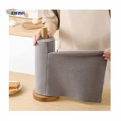 Custom Logo and Packing Multi-Purpose Absorbent Tear-Off Edgeless Microfibre Towel Roll Rag Kitchen Microfiber Cleaning