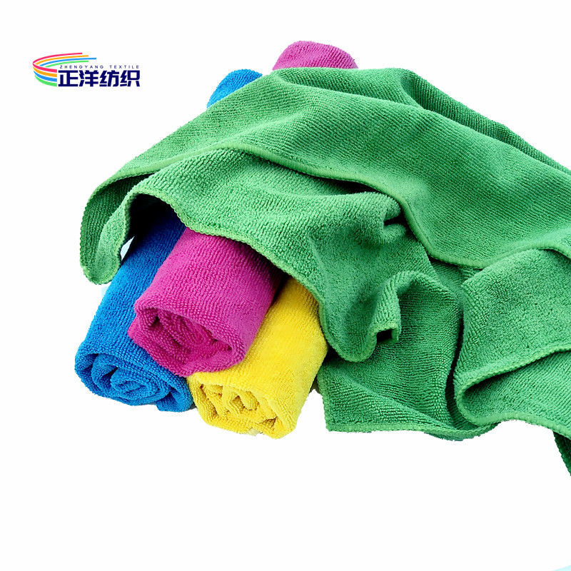 30x30cm 300gsm Household Cleaning Cloth Microfiber General Cleaning Cloth 12"X12" Green