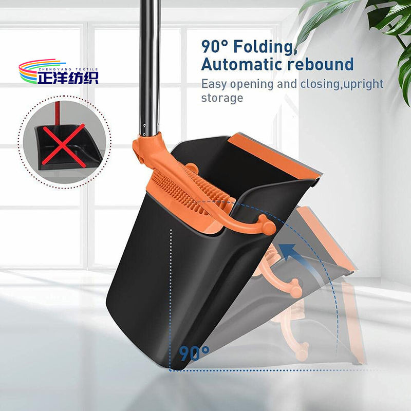 PVC 86cm Foldable Broom And Dustpan Combo Long Handle Standing Dustpan And Broom Set