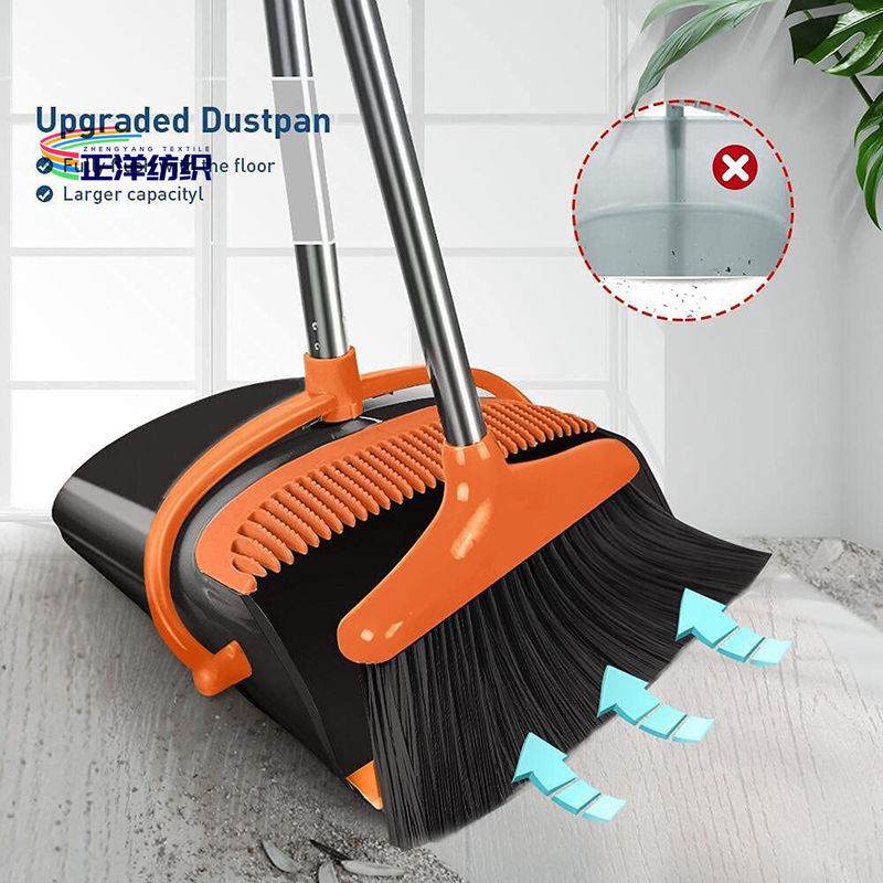 PVC 86cm Foldable Broom And Dustpan Combo Long Handle Standing Dustpan And Broom Set