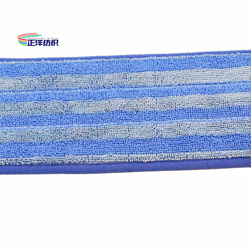 5"X18" Microfiber Wet Mop Pads Blue Stripe Floor Cleaning Mop Head