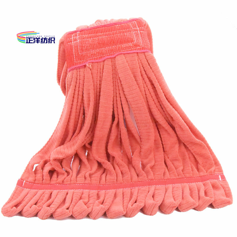 11oz Floor Mopping Cloth 220gsm Small Size Red Loop End Microfiber Tube Mop Head