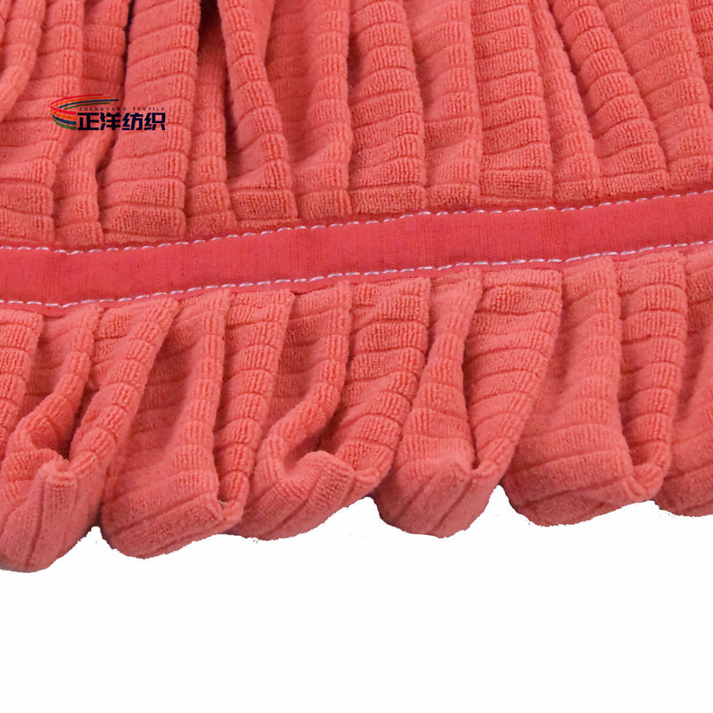 11oz Floor Mopping Cloth 220gsm Small Size Red Loop End Microfiber Tube Mop Head