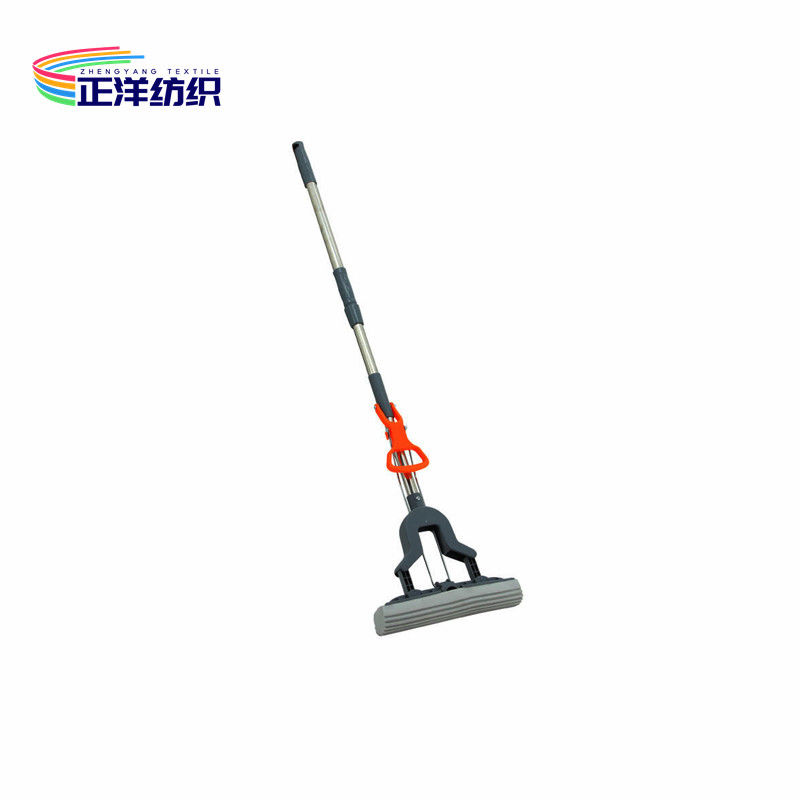 126cm Telescopic Stainless Steel Mop PVA Sponge Squeeze Dry Flat Mop