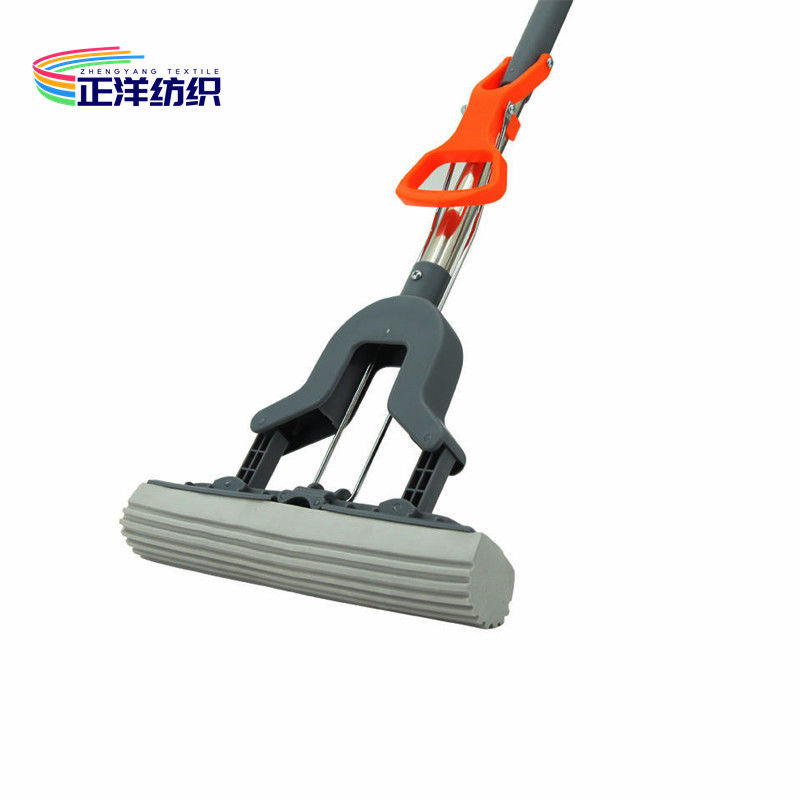 126cm Telescopic Stainless Steel Mop PVA Sponge Squeeze Dry Flat Mop