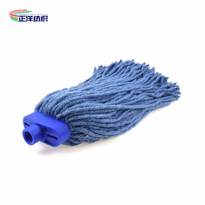 150cm Cotton Flat Mop Metal Handle Cut End Cotton Yarn Mop Head 300G