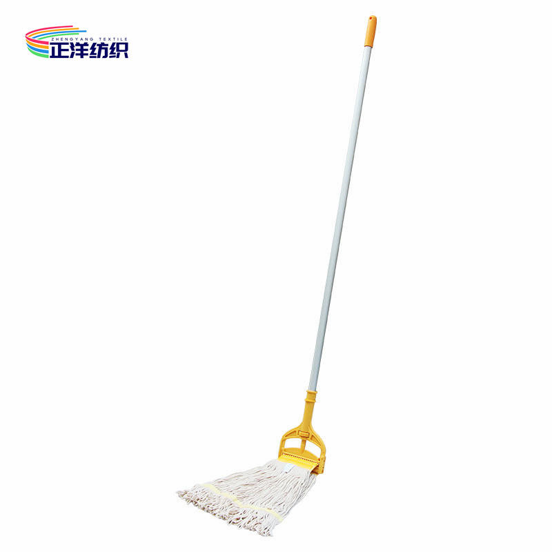 Polyester Cotton String Mop 450Grams Aluminum Handle Heavy Duty Industrial Wet Floor