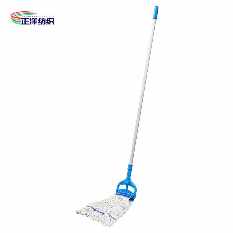 Polyester Cotton String Mop 450Grams Aluminum Handle Heavy Duty Industrial Wet Floor