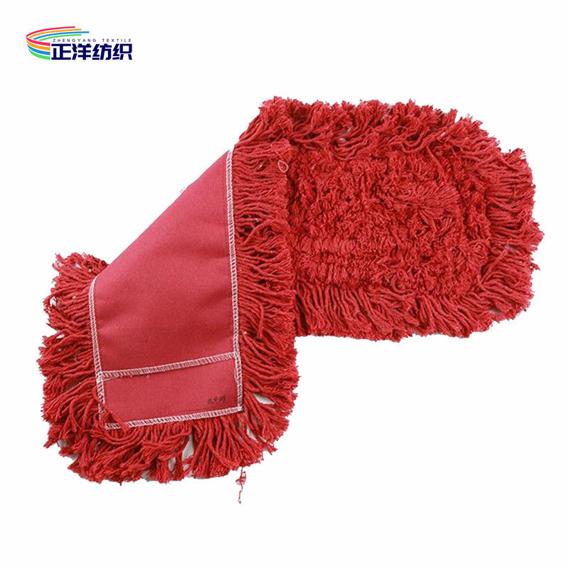 16x60cm Medium Size Red Thread High Performance Industrial Cotton Dust Mop Head