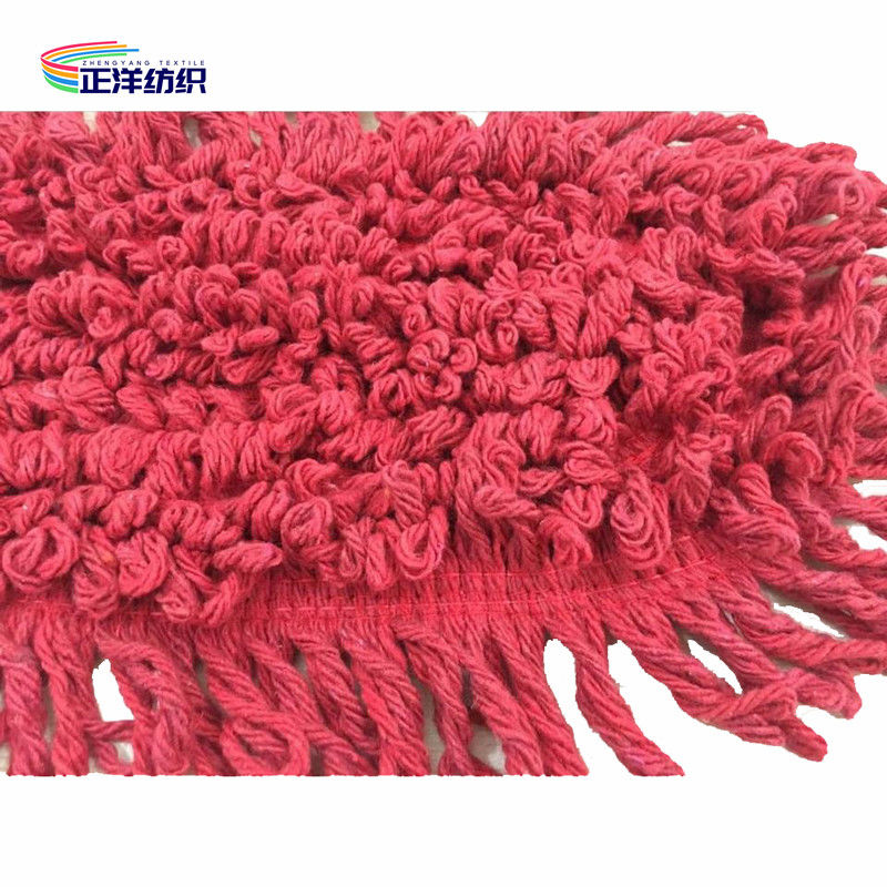16x60cm Medium Size Red Thread High Performance Industrial Cotton Dust Mop Head