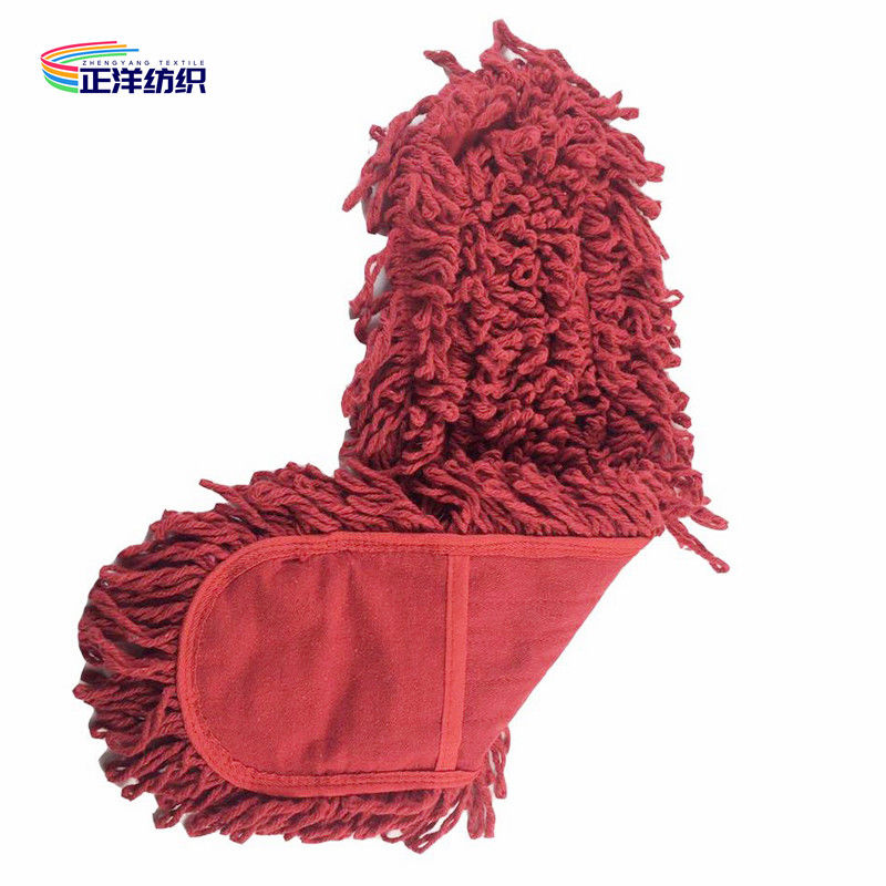 16x60cm Medium Size Red Thread High Performance Industrial Cotton Dust Mop Head