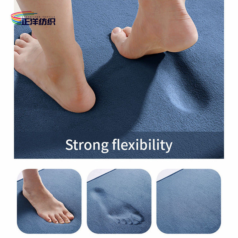 High Density Memory Foam 15mm Waterproof Foot Mat Anti Slip SBR Foam Toilet Seat Mats