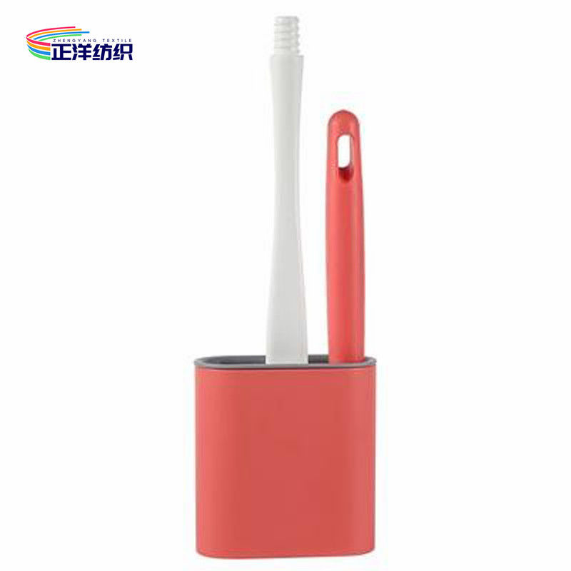 38cm Long Handle Carpet Brush TPR Silicone Material 195g Multi Color Toilet Brush With Holder