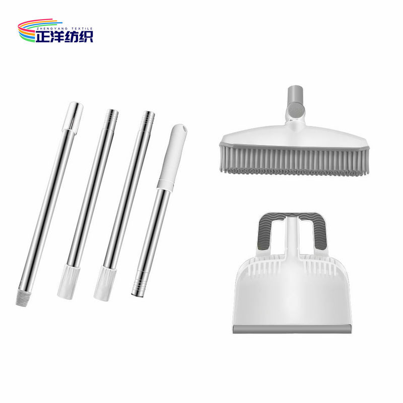Stainless Steel Small Broom Dustpan Set Combo TPR Bristle Rotatable