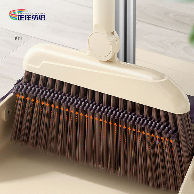 93cm Broom Dustpan Stainless Steel Handle Plastic Windproof Rubber Scraper Household Cleaning Set