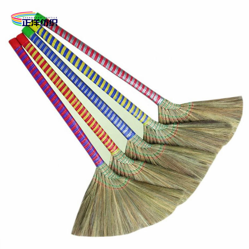 Natural Sorghum Straw Broom String Tighten Handle Tighten Garden Cleaning Broom