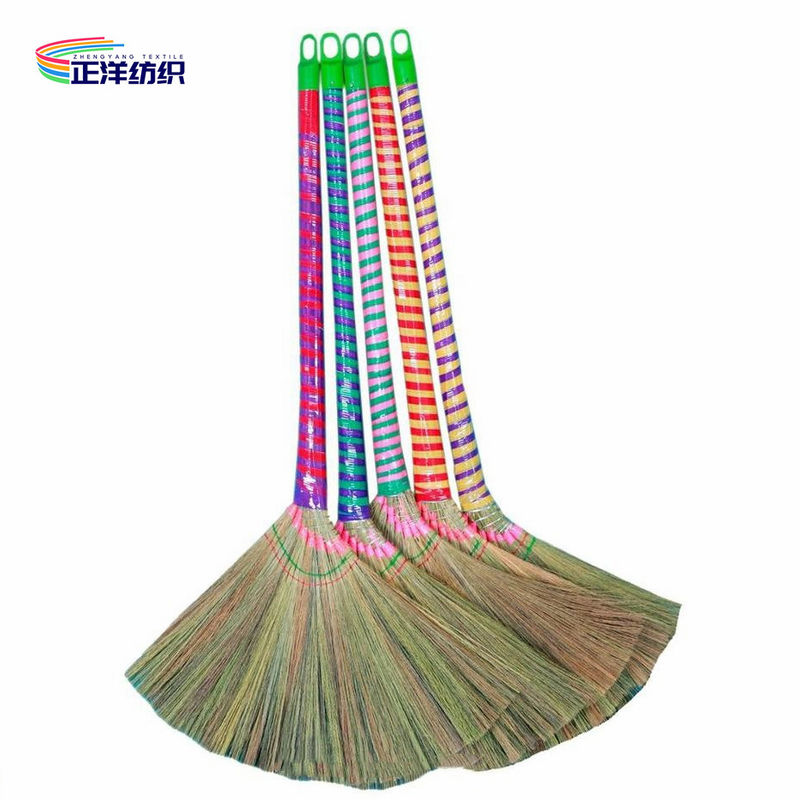 Natural Sorghum Straw Broom String Tighten Handle Tighten Garden Cleaning Broom