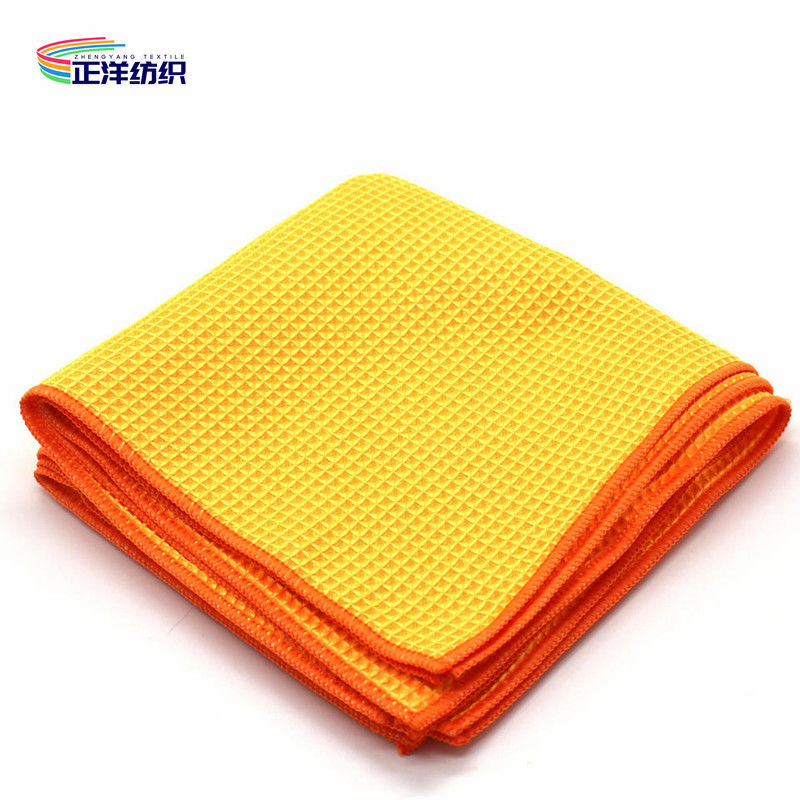 50x50cm Car Cleaning Rags 280gsm Muiti Color Honeycomb Waffle Cloth