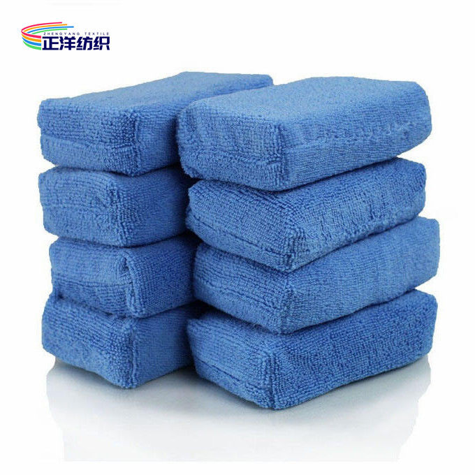 25x15x3cm Microfibre Applicator Pads 60G Blue Hand Wax Applicator