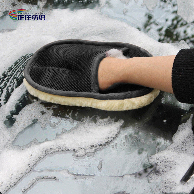 25x15cm 40G Artificial Wool Material Slipper Style Car Cleaning Detailing Applicator Pads