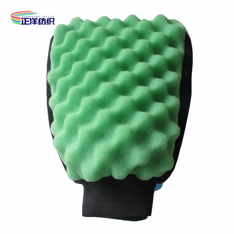 24x18cm Polyurethane Sponge Bumpy Surface Multi Color Microfiber Dusting Gloves