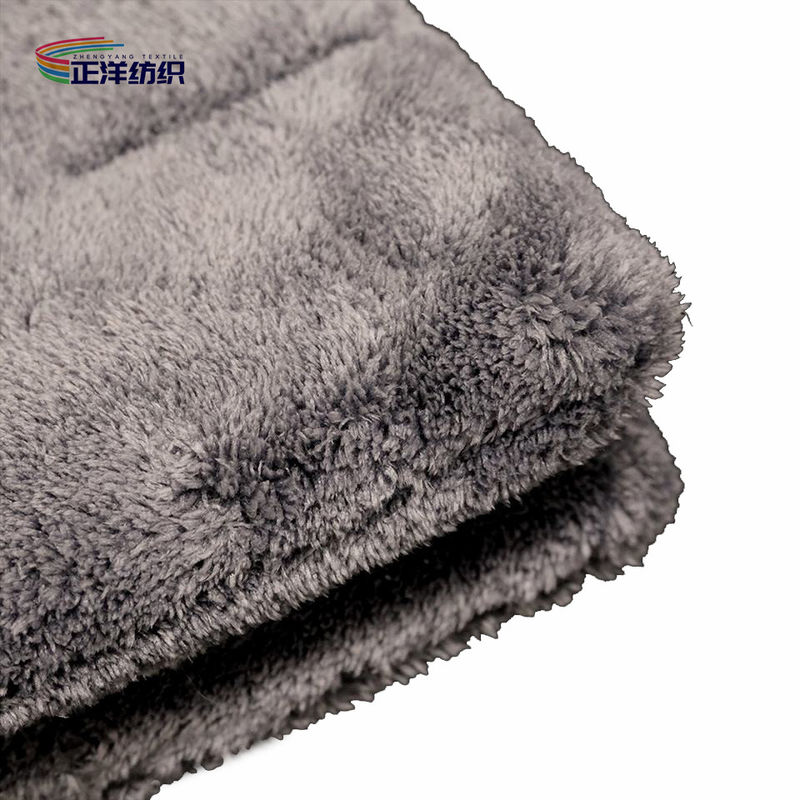 28x16cm 70% Polyester 30% Polyamide Grey Microfiber Cloth Car Washing Glove Mitt