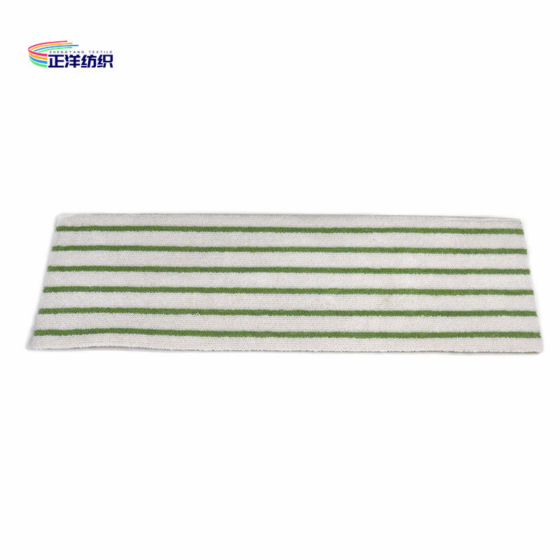 12x42cm Microfiber Cleaning Mop White Fabric Blue Stripes Non-Woven Cloth Disposable Mop Refill Pad