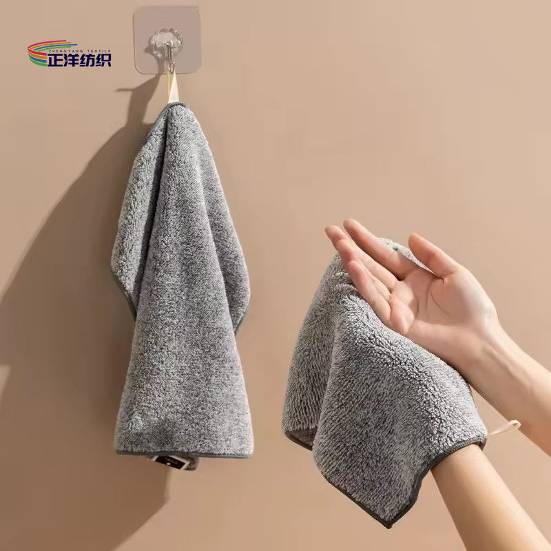 Kitchen Towel Washing Dish Car Cleaning Towel Rags Bamboo Fiber Cloths Dish Cloth Wipe Gray Bamboo Cleaning Cloth